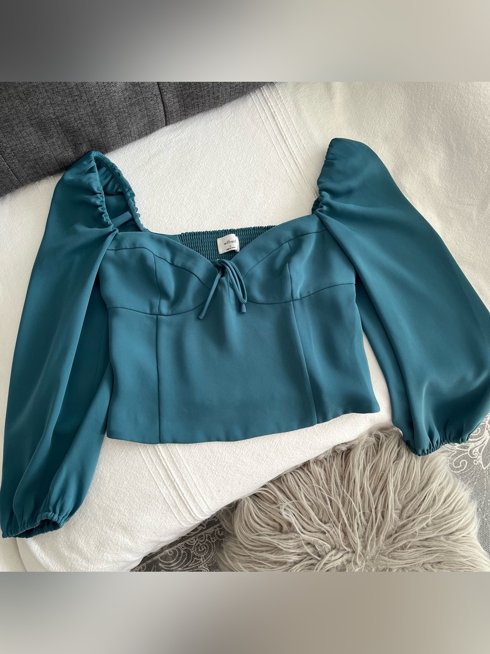 aritzia❣️wilfred novella blouse suave green